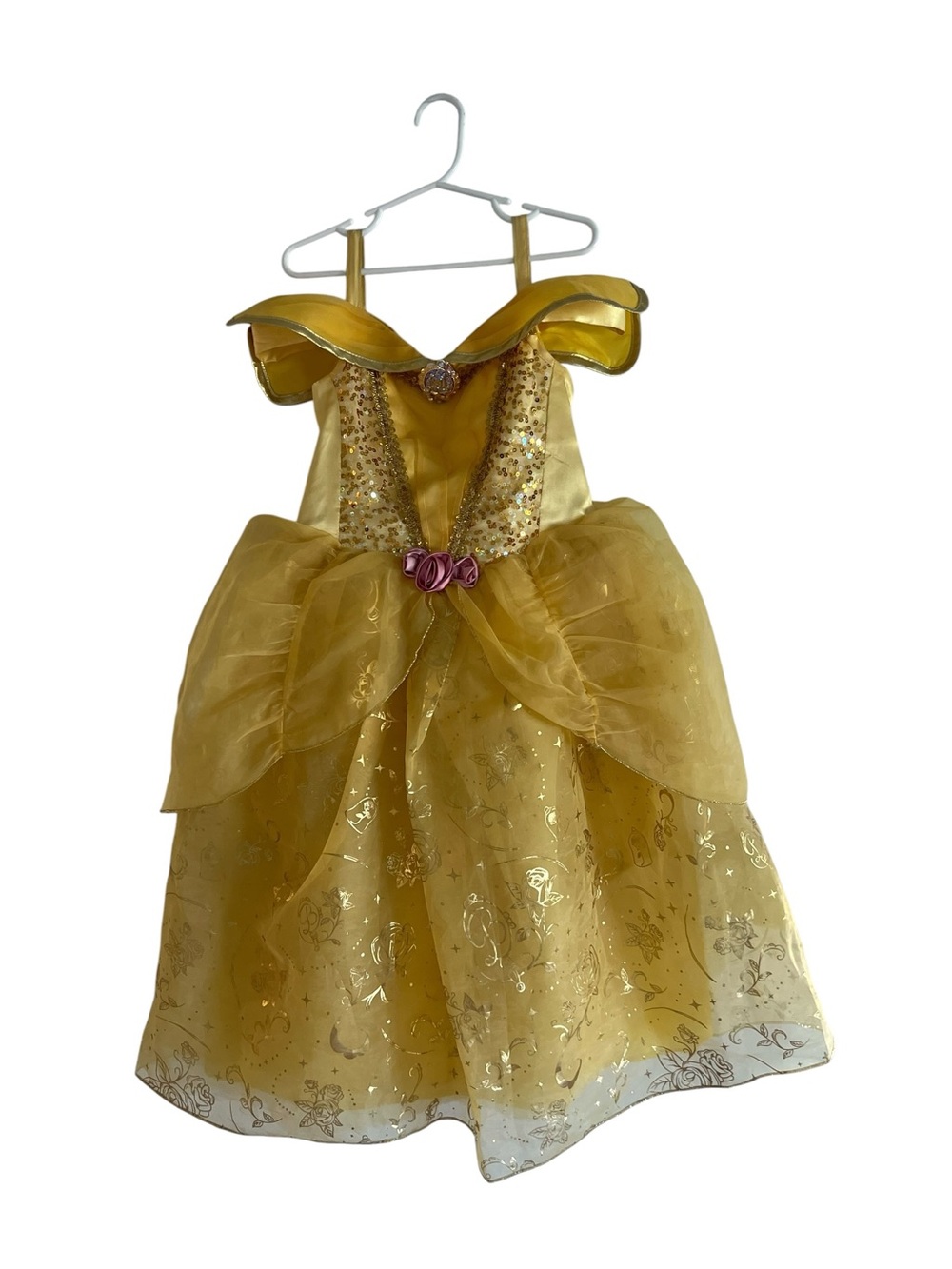 Disney Gold Princess Dress & shoes- Costume - Picture 2 of 8